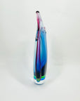 1960s MURANO HARLEQUIN SOMMERSO FISHTAIL GLASS VASE