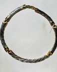 1980s BARCS 2 TONE KNOT TEXTURED STATEMENT NECKLACE