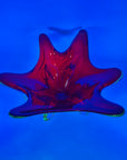 LARGE 1940s URANIUM MURANO RED SOMMERSO GLASS BOWL