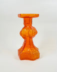 MIDCENTURY FINNISH ORANGE BARK GLASS VASE/CANDLE HOLDER BY NANNY STILL FOR RIIHIMAEN LASI