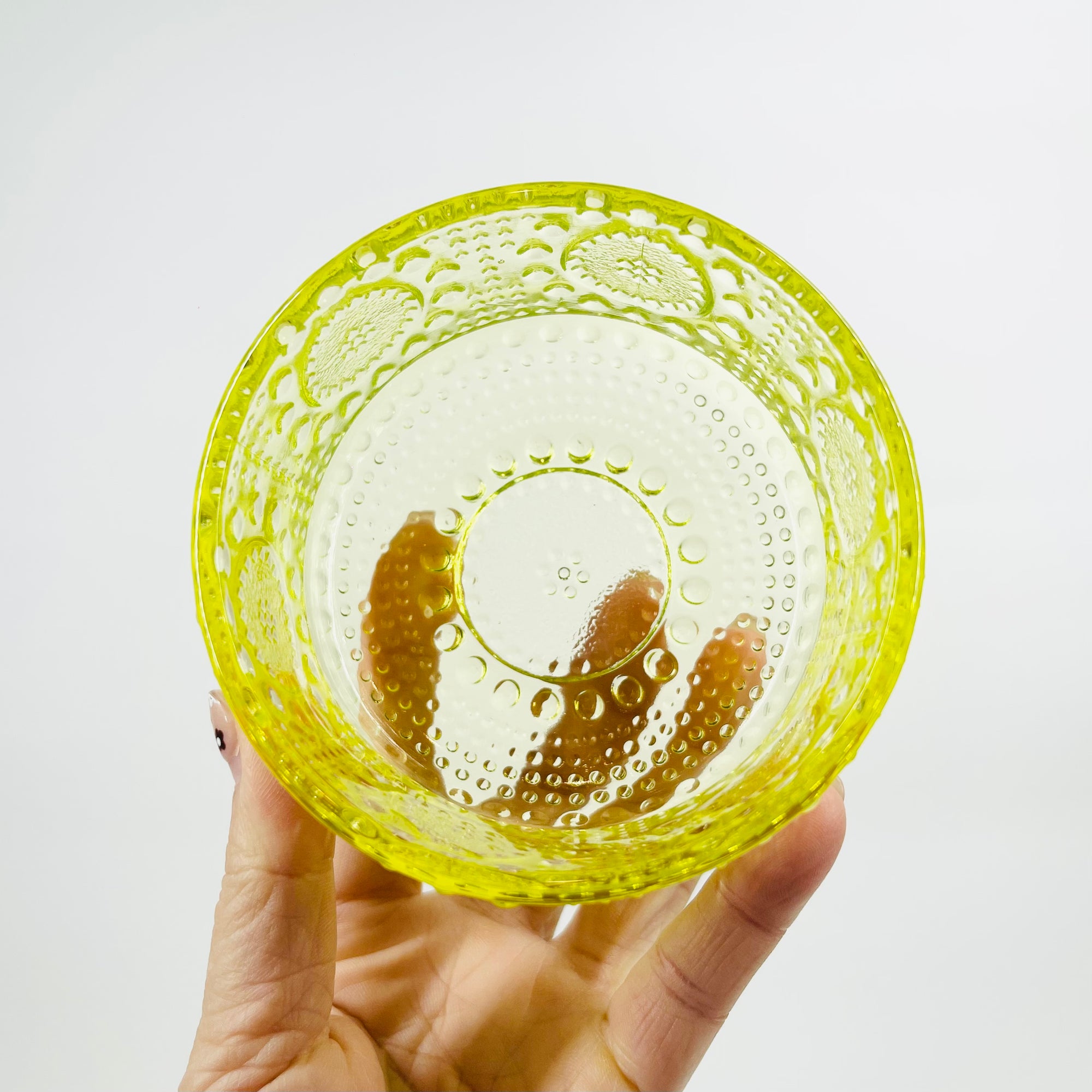 MIDCENTURY FINNISH URANIUM GLASS GRAPPONIA BOWL BY NANNY STILL FOR RIIHIMAEN LASI