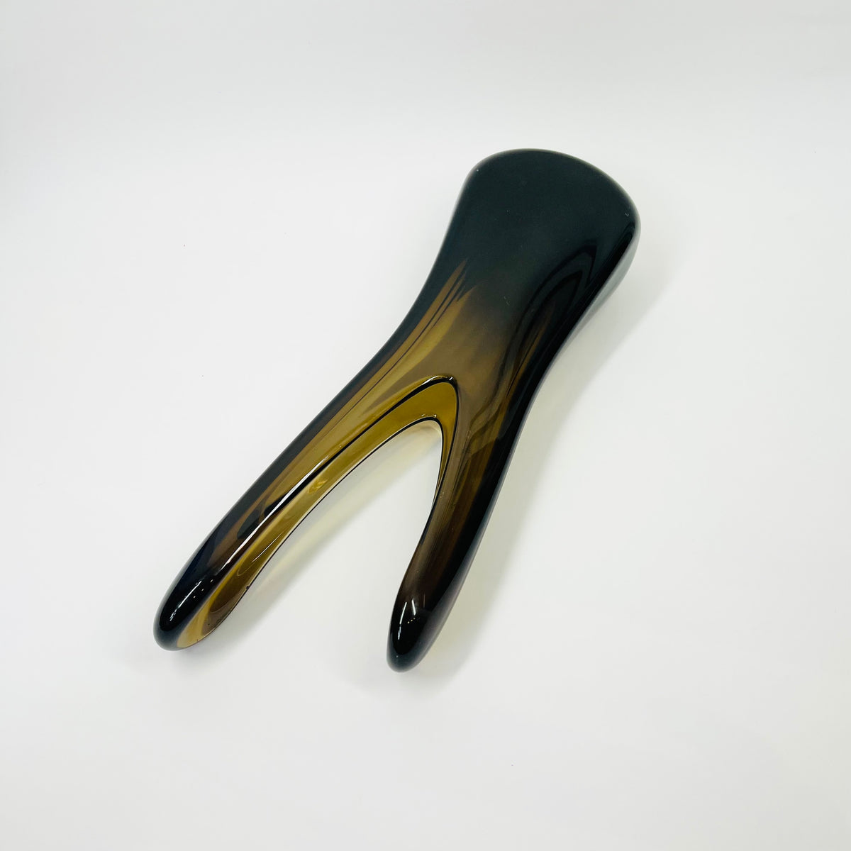 1960s MURANO BROWN SOMMERSO GLASS SWUNG VASE