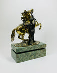 PAIR 19TH CENTURY BRONZE MARLEY HORSES
