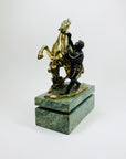 PAIR 19TH CENTURY BRONZE MARLEY HORSES