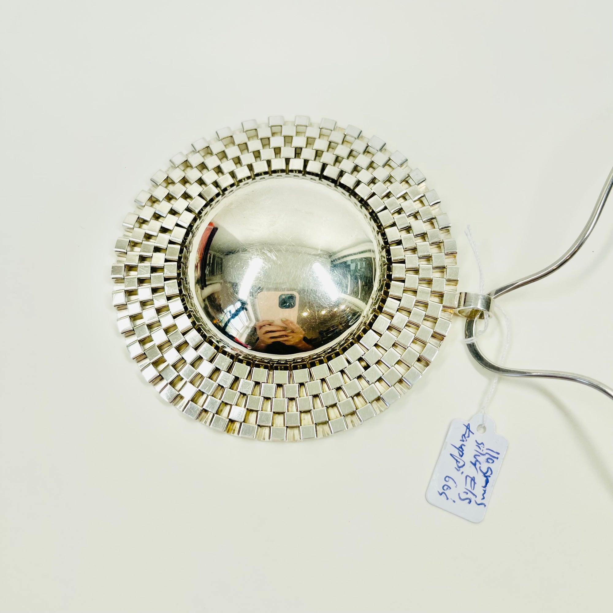 1960s STERLING SILVER MOUNTAIN STREAM PENDANT NECKLACE BY FINNISH MASTER ELIS KAUPPI