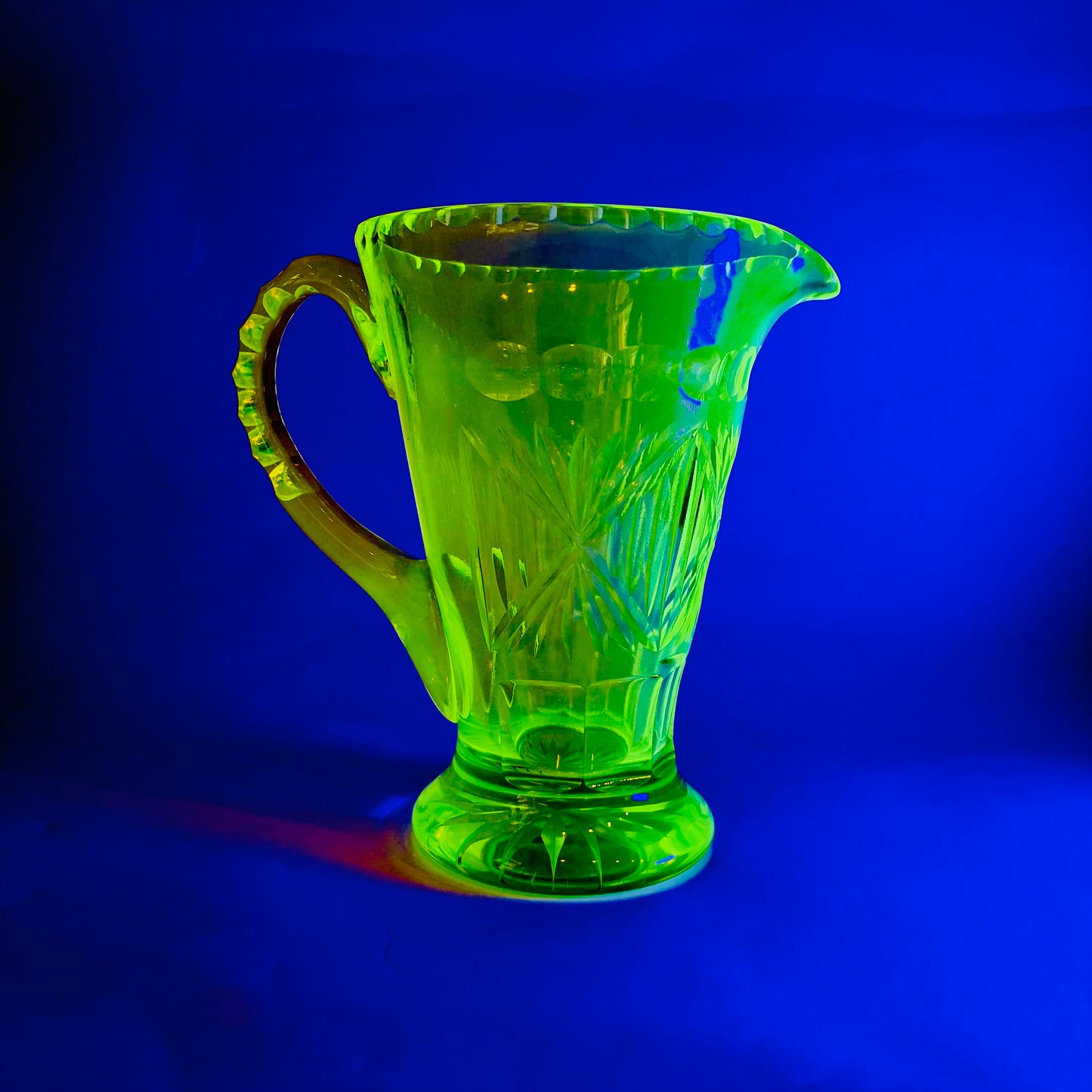 ANTIQUE URANIUM GLASS JUG