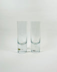 1960s KOSTA SWEDEN HIGHBALL GLASSES WITH PAPERWEIGHT BASE