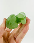 ANTIQUE GREEN JADE GLASS MINI CAT