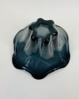 70s GREY FLOWER GLASS BOWL