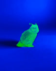 URANIUM GLASS MINIATURE OWL