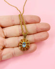 BLUE PENDANT NECKLACE