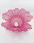 1950s PINK MURANO OPALINE GLASS CLAM SHELL BOWL (XL)