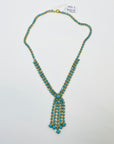 1950s CORO TURQUOISE WATERFALL LARIAT NECKLACE