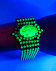 VICTORIAN STYLE URANIUM GLASS BRACELET