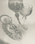 ANTIQUE CUT STUART CRYSTAL WINE GLASSES