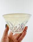 ANTIQUE PRESSED OPALESCENT GLASS MINI BOWL