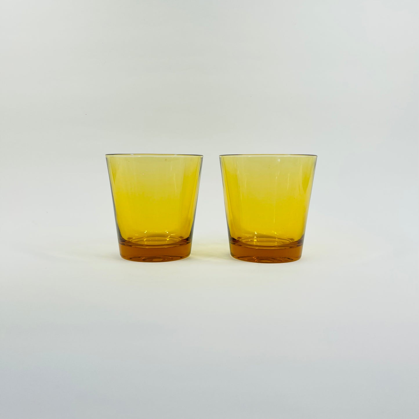 1970s ITALIAN AMBER GLASS SET