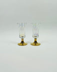 1950s GOLD GILDED IRIDESCENT SHOT GLASSES