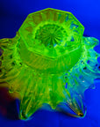 STARBURST URANIUM GLASS BOWL