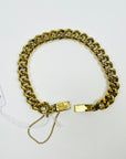 1950s CURB LINKS GOLD LINED BRACELET