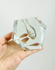 1980s FACETED MURANO CLEAR GEODE MINI VASE