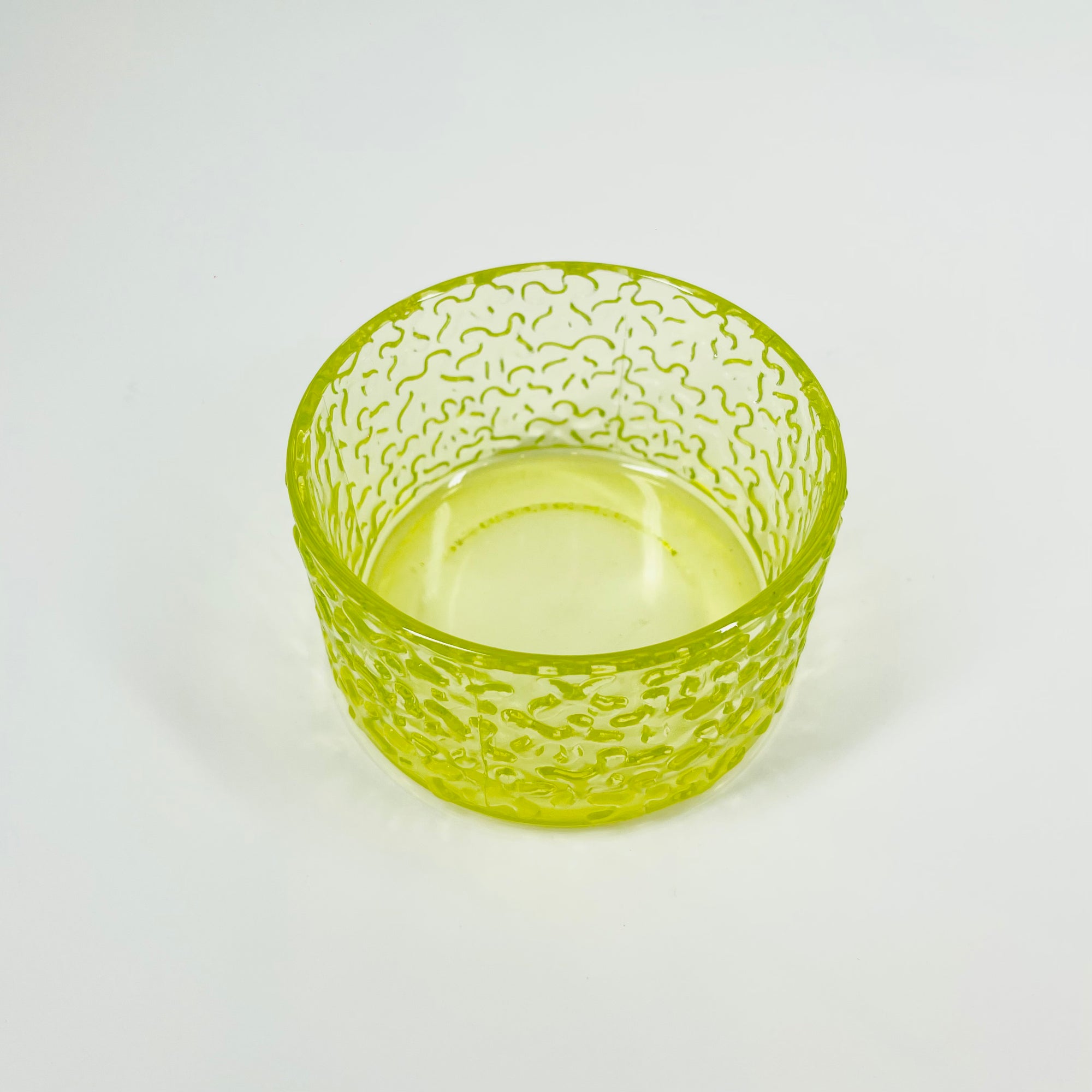 MIDCENTURY FINNISH URANIUM GLASS JESPERI BOWL BY ERKKITAPIO SIIROINEN FOR RIIHIMAEN LASI