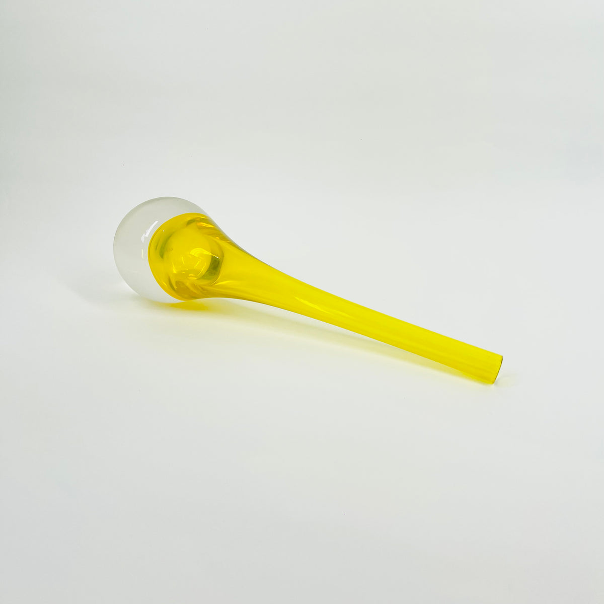 1950s MURANO YELLOW SOMMERSO GLASS PAPERWEIGHT VASE