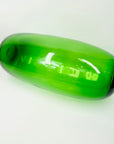 LARGE 1960s SWEDISH ORREFORS HAND MADE GREEN GLASS OBLONG VASE