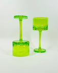 ART DECO URANIUM GLASS COUPE