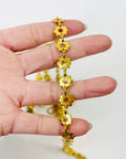 1980s CHANEL FLOWER STAR ETCHED LINKS CC LOGO MEDALLION GLASS LOUPE PENDANT NECKLACE/BELT