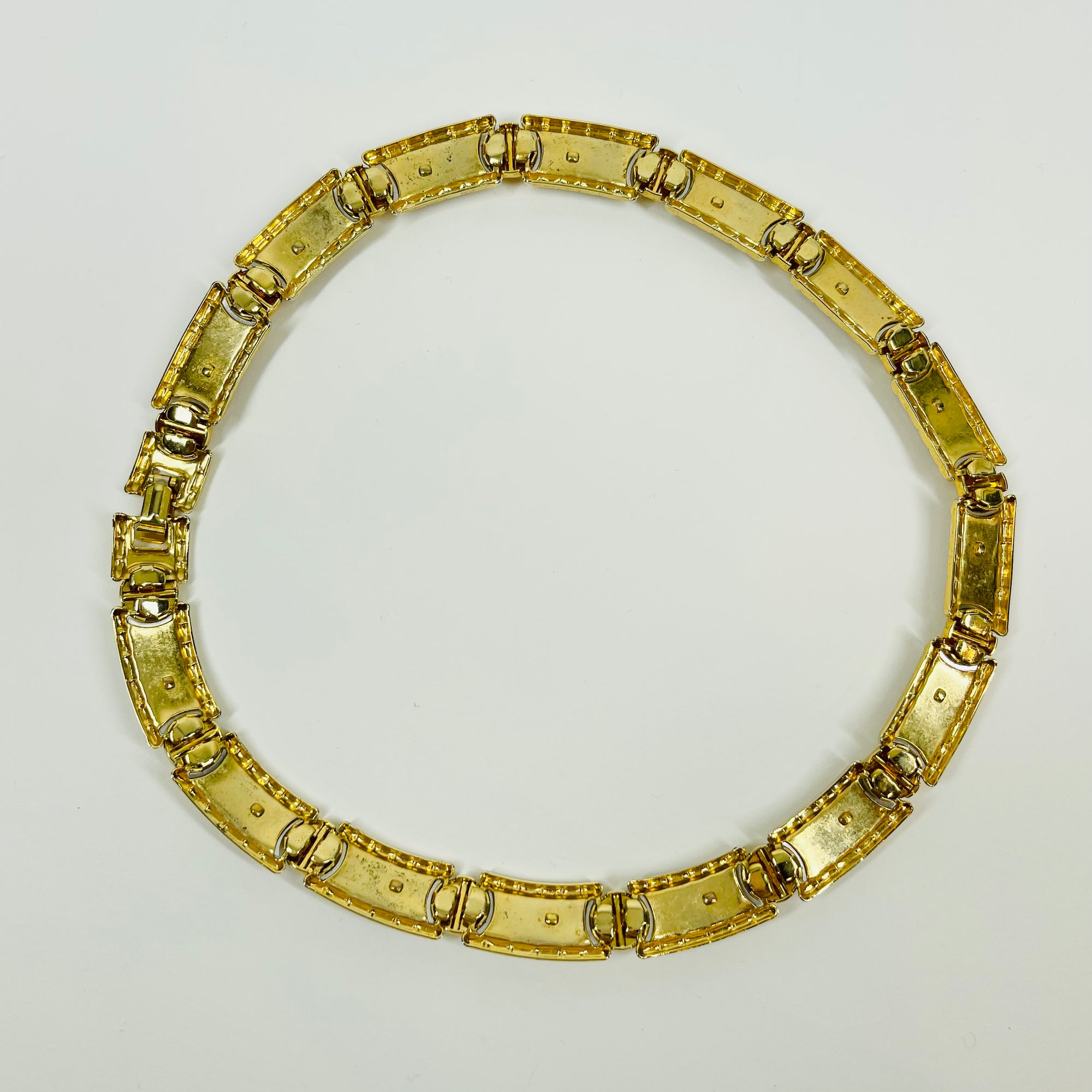 1980s PARK LANE TWO TONE PANTHER COLLAR NECKLACE