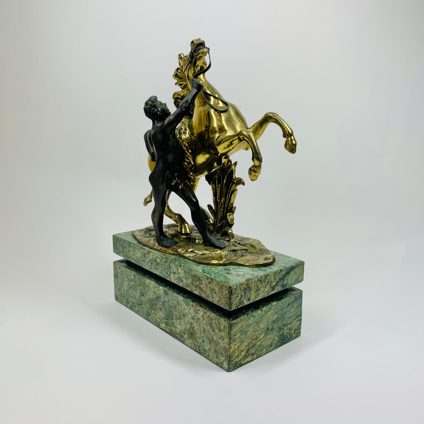 PAIR 19TH CENTURY BRONZE MARLEY HORSES