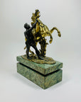 PAIR 19TH CENTURY BRONZE MARLEY HORSES