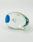 LARGE BRAZILIAN BLUE CONTROLLED BUBBLE PAPERWEIGHT