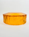1960s ORANGE TANGERINE BARK GLASS BOWL BY GEOFFREY BAXTER FOR WHITEFRIARS