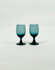 1960s SWEDISH CHRISTINA BLUE TEAL CASED GLASSES