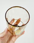 1950s PINK GOLD GILDED GLASS TUMBLERS
