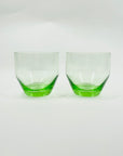 1970s COLOUR GLASS STACKABLE TUMBLERS