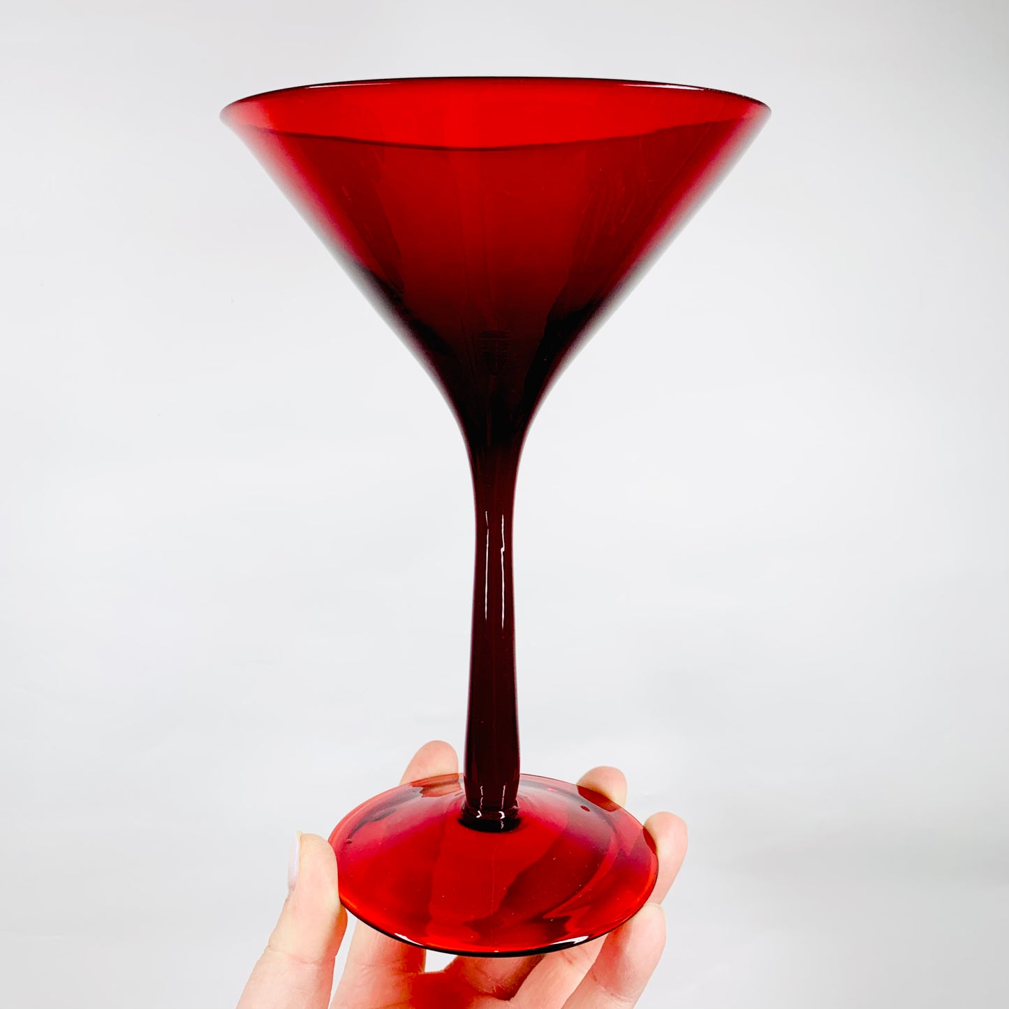 RED MARTINI GLASSES
