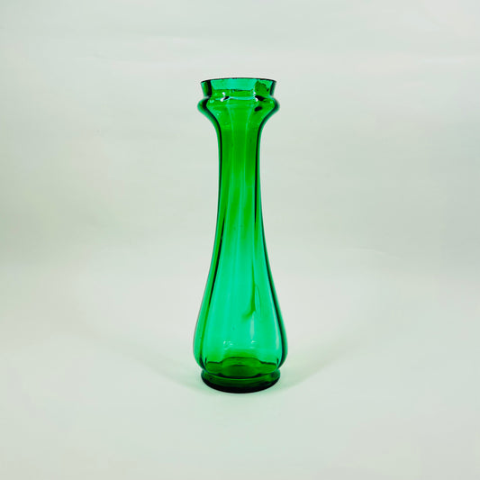 GREEN GLASS POSY VASE