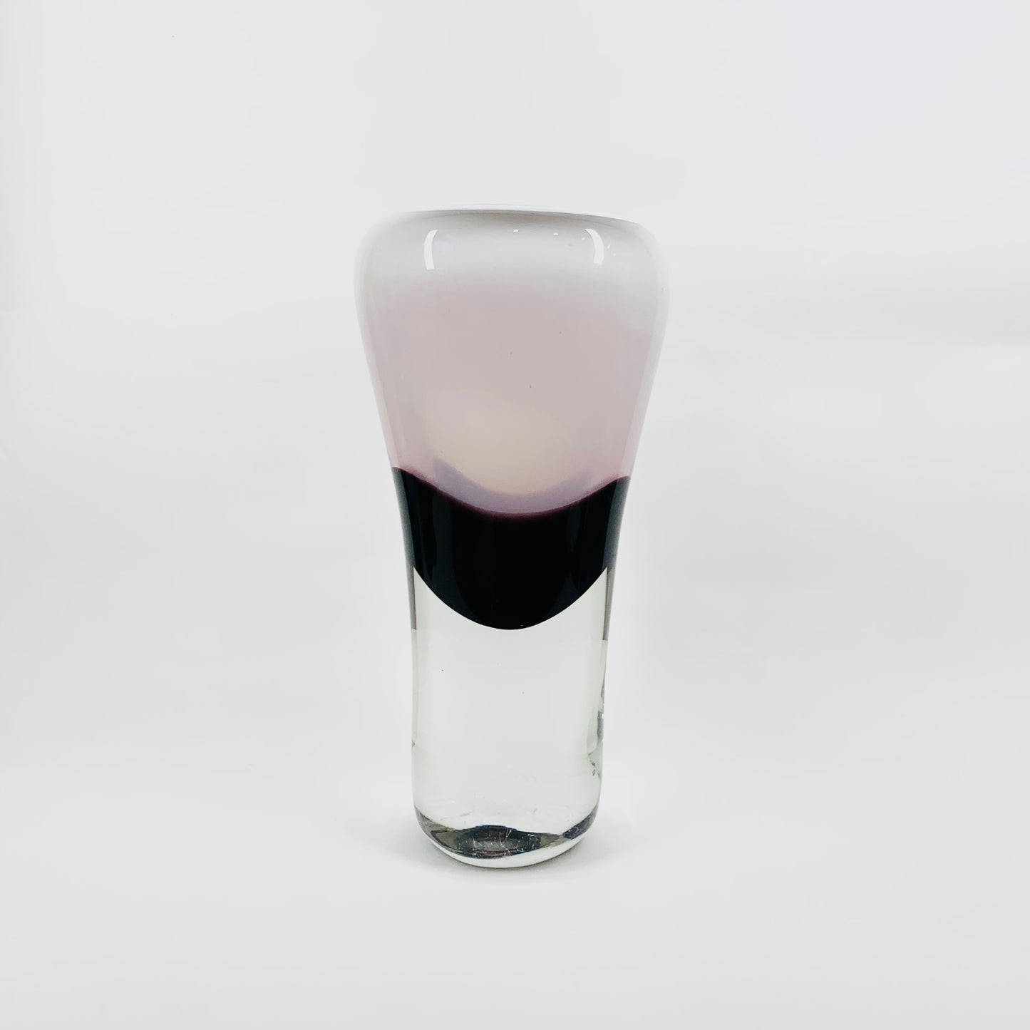 PINK PURPLE ART GLASS VASE