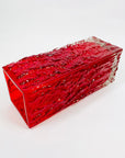 RED JAPANESE BARK GLASS VASE