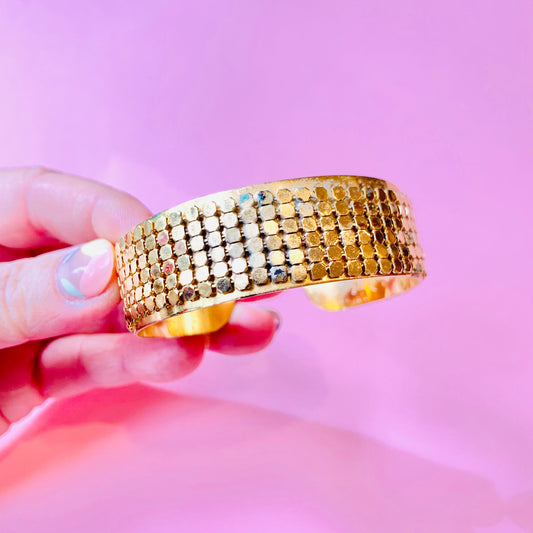 1970s Whiting Davis mesh bangle