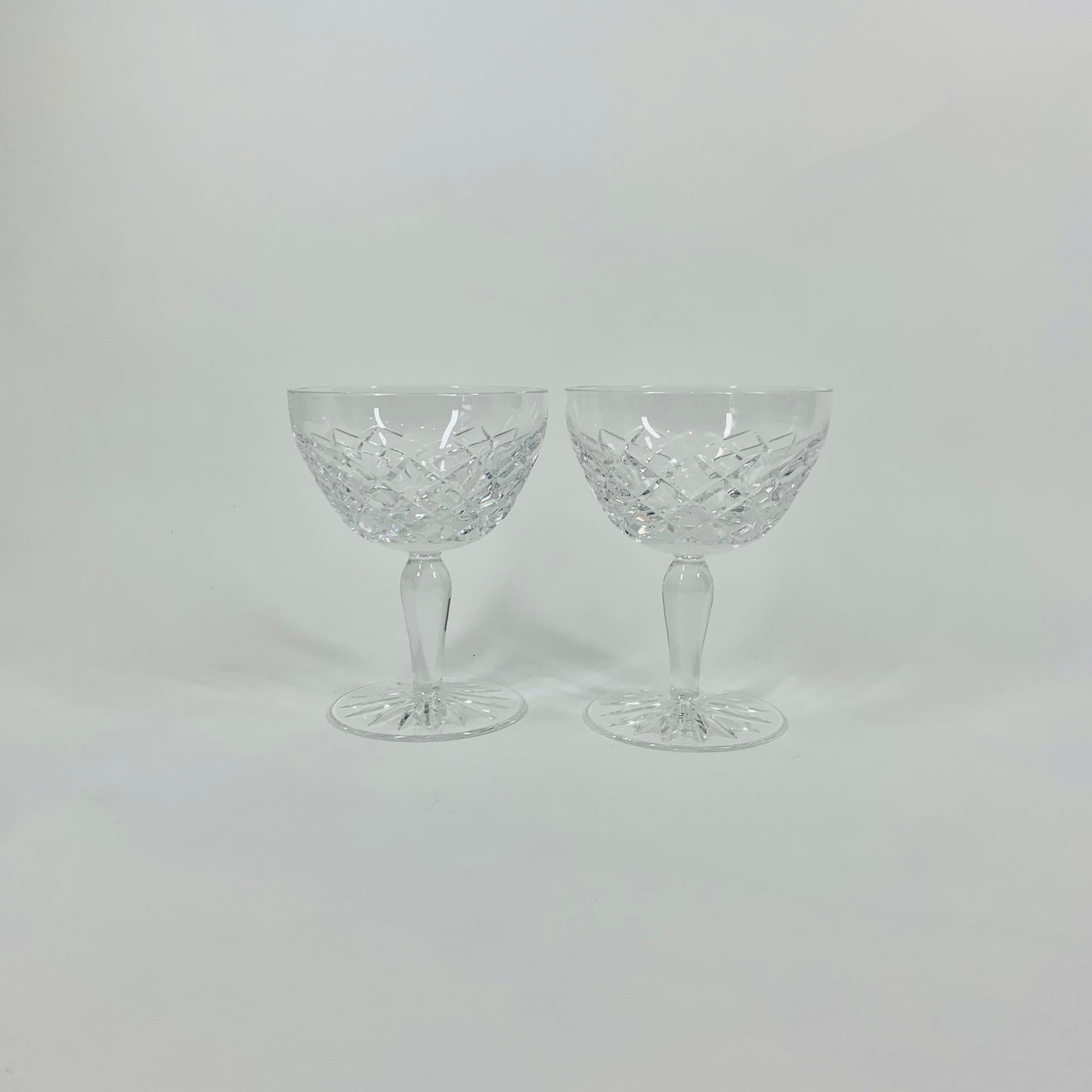 Antique cut crystal coupe diamond pattern