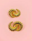 80s DOUBLE CRESCENT HOOPS EARRINGS