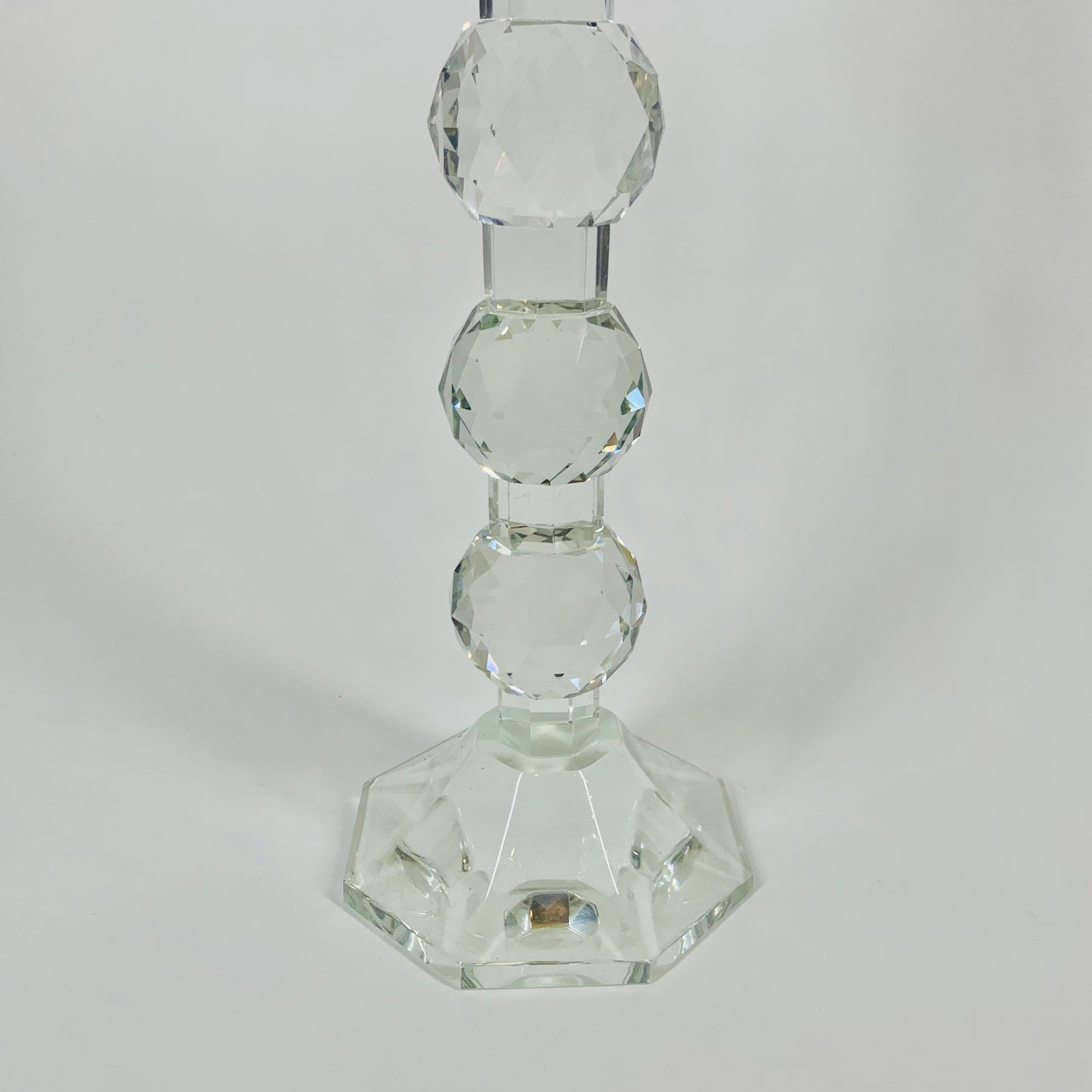 Vintage cut crystal candle holder