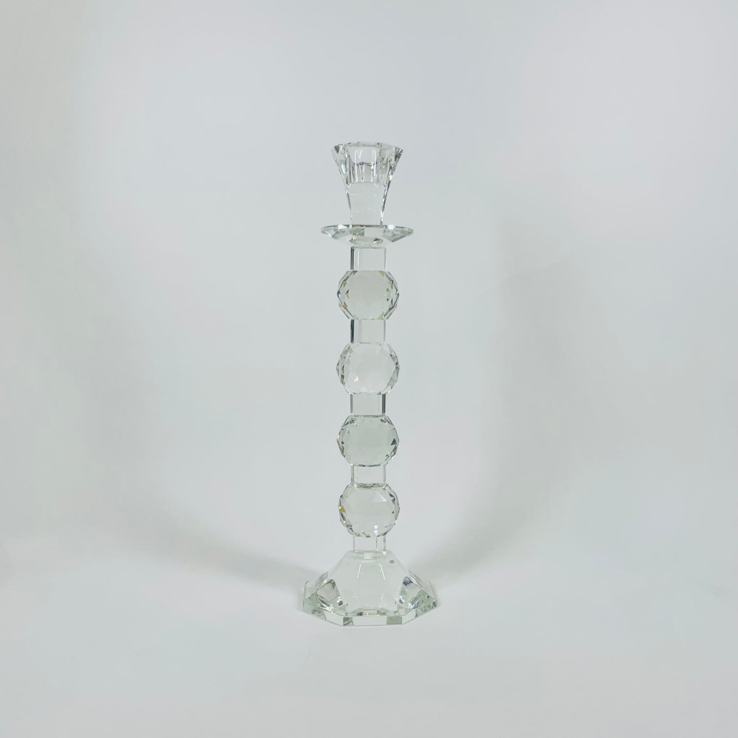 Vintage cut crystal candle holder