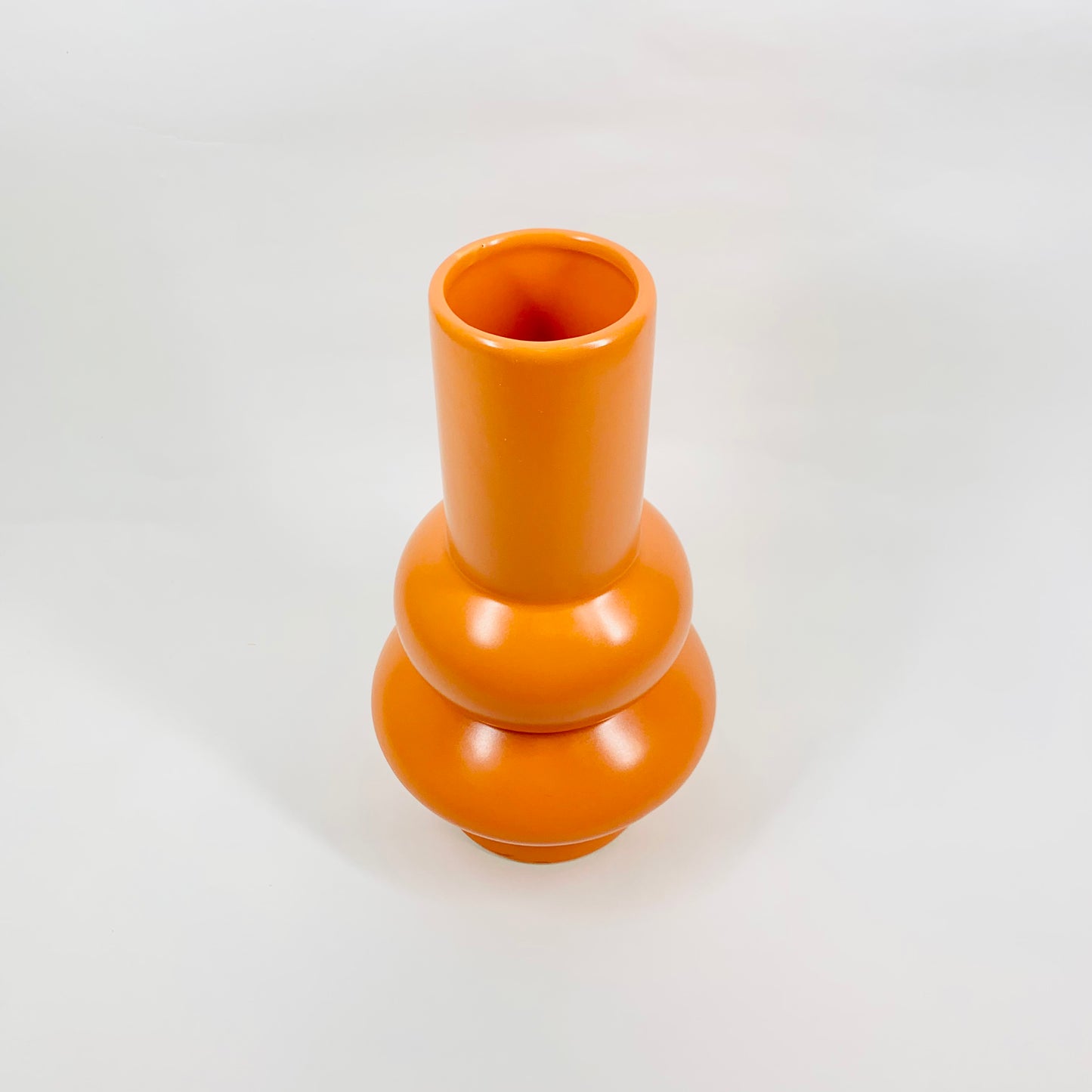 Rare 1980s Memphis style Bel Mondo orange porcelain vase