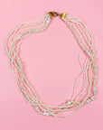 1960s Avon fresh water seed pearls multi-strands necklace