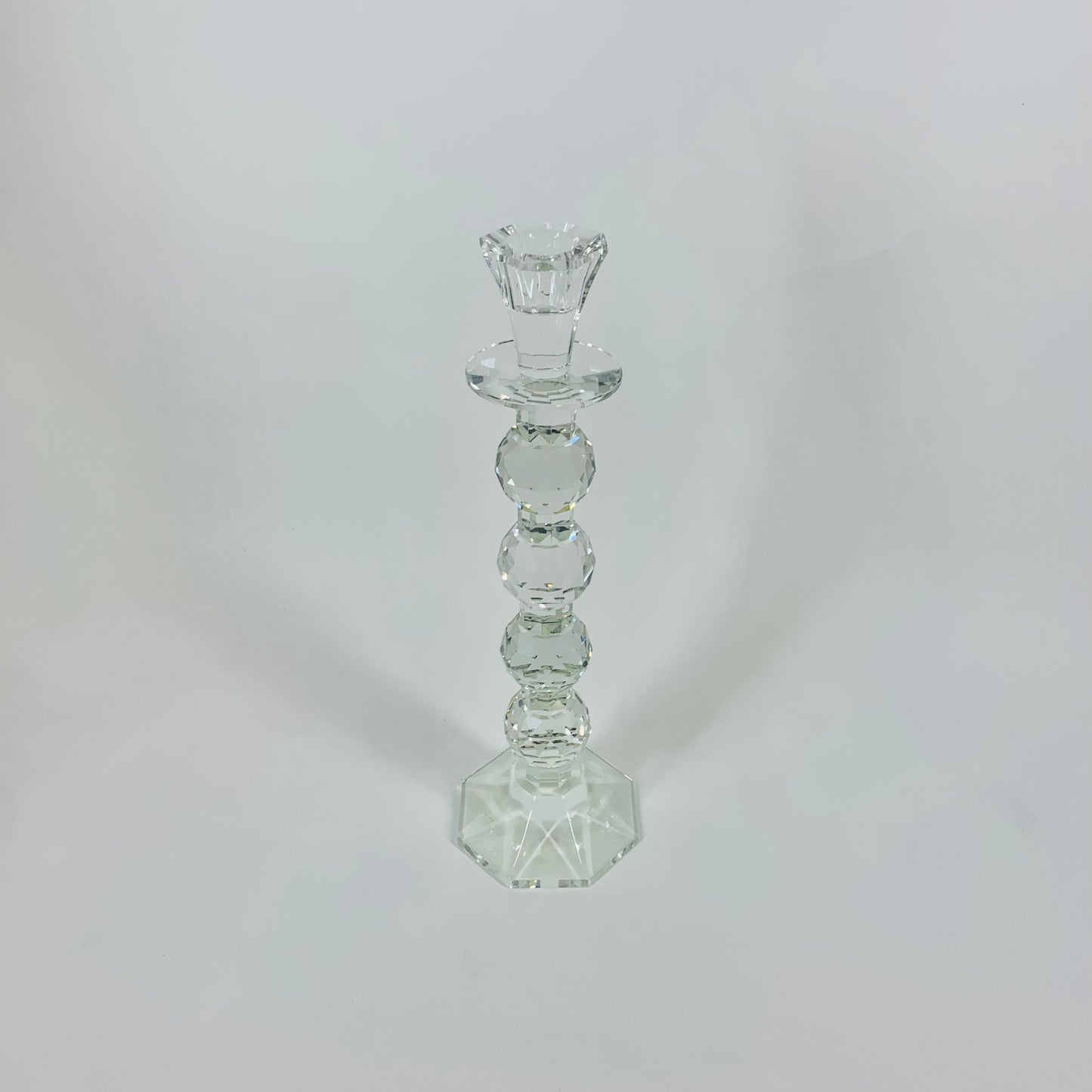 Vintage cut crystal candle holder